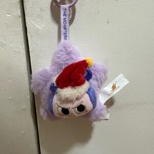Purple The Monsters Plush Keychain